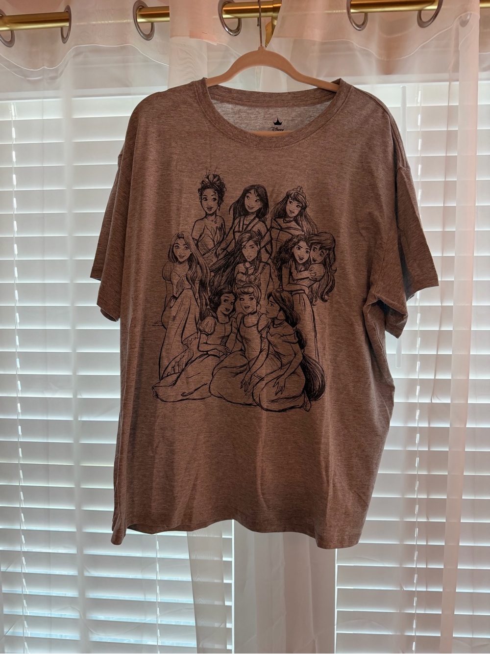 Disney Princess Heather Gray Crewneck Tee